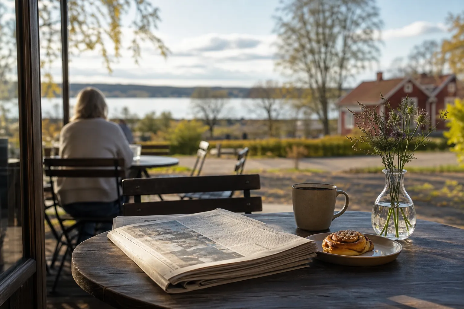 Ett exemplar av Corren, Östgöta Correspondenten, uppslaget på ett bord