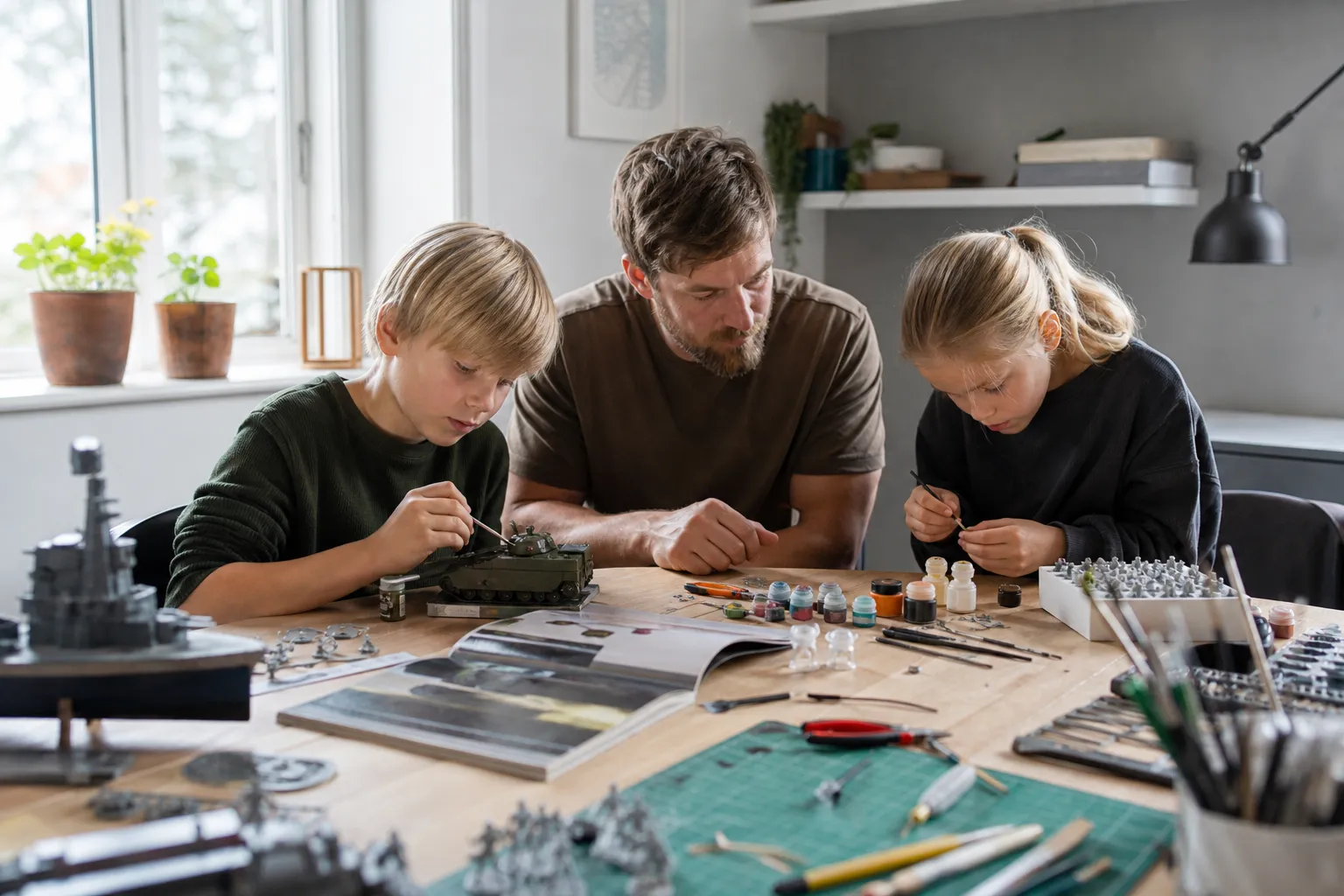 Uppslag ur en hobbytidning med olika fritidsprojekt