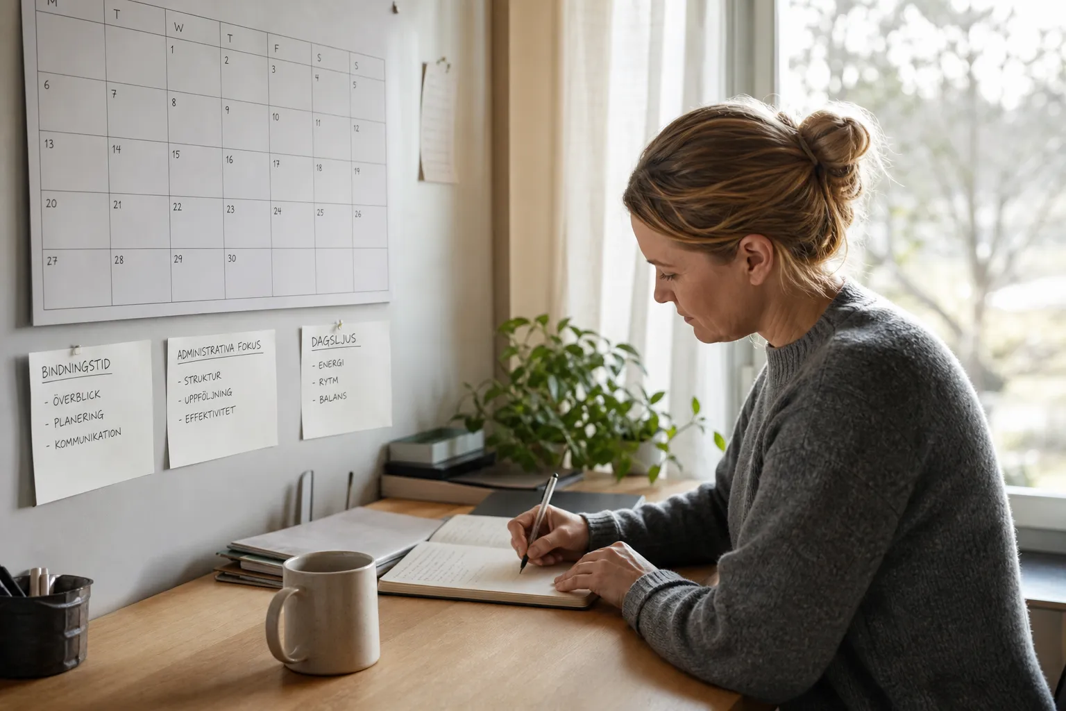 En kalender med en markerad period för bindningstid bredvid en tidningsprenumeration